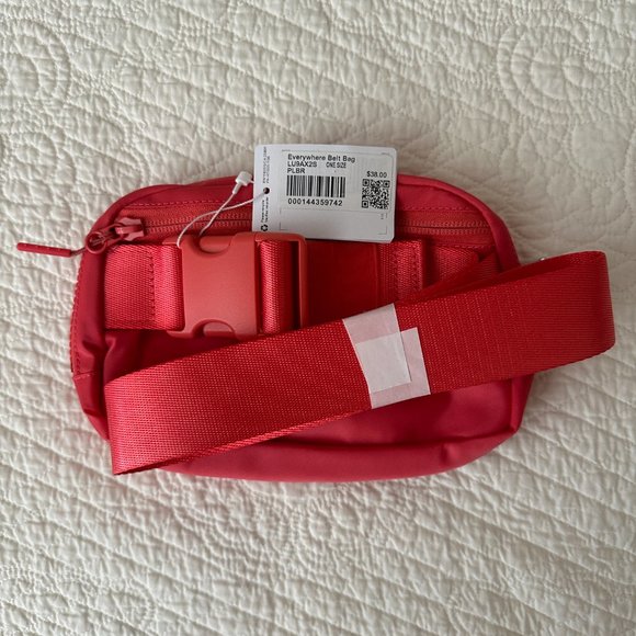 Last One! Pale Raspberry Hot Pink Lululemon Everywhere Belt Bag Extended Strap - Picture 10 of 16